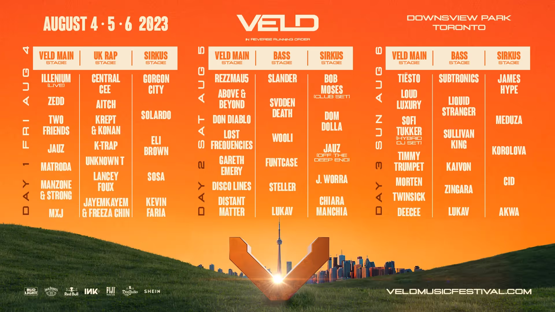 Veld 2023 music schedule